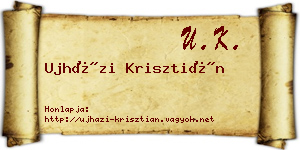 Ujházi Krisztián névjegykártya